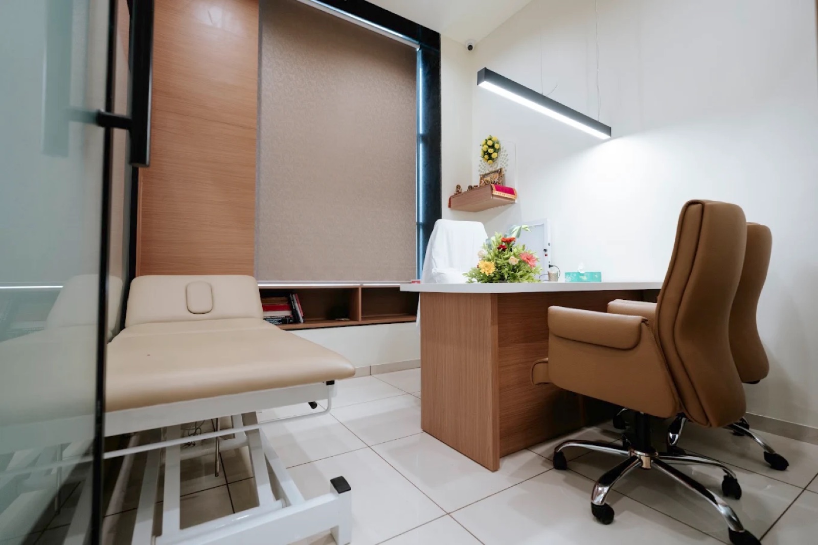 Dr. Ronak Patel's consultation cabin at the SattvaRig clinic in Ahmedabad